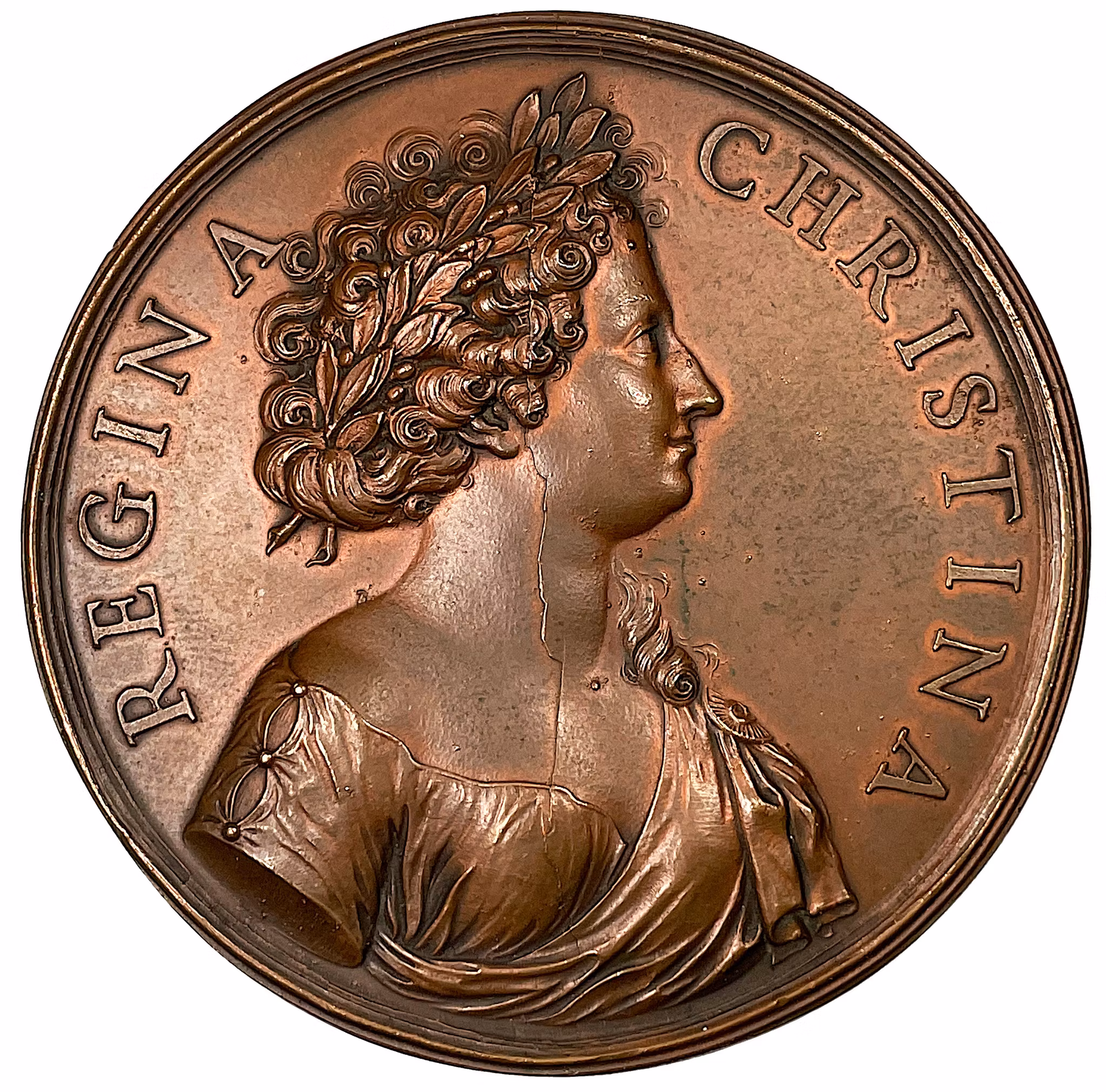 Kristina - Drottningen beslutar sig att bosätta sig i Rom av Guglielmada - Vackert exemplar Ex. Ahlström, Ex. Lautz