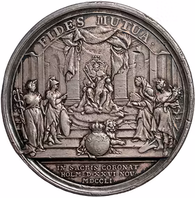 Adolf Fredriks kröning i Stockholms storkyrka den 26 november 1751 HYBRID Wikman & Fehrman -  EXTREMT SÄLLSYNT