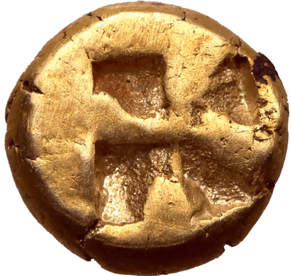 Mysien, Kyzikos 1/12 Stater (guld). Cirka 500-450 f.Kr - MYCKET SÄLLSYNT