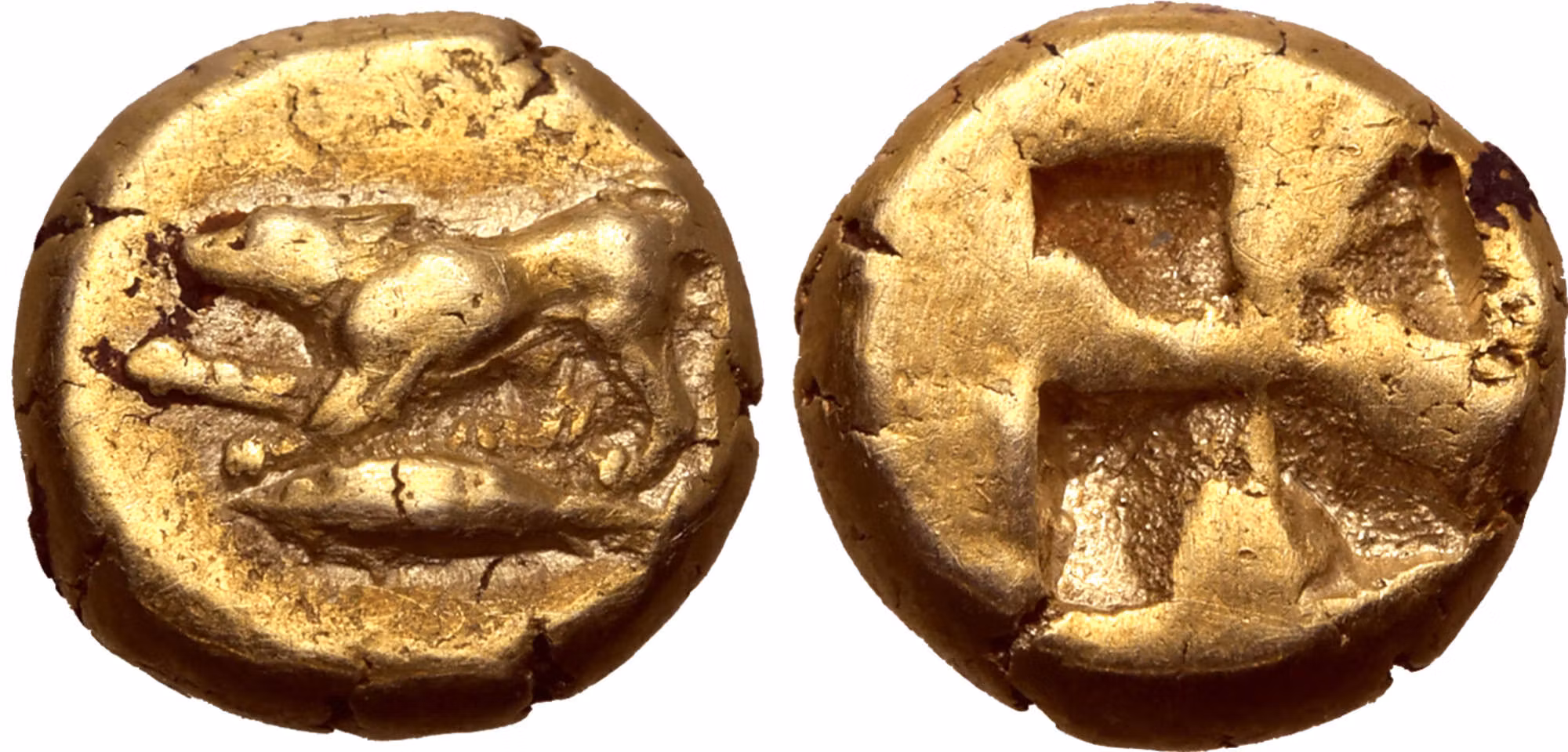 Mysien, Kyzikos 1/12 Stater (guld). Cirka 500-450 f.Kr - MYCKET SÄLLSYNT