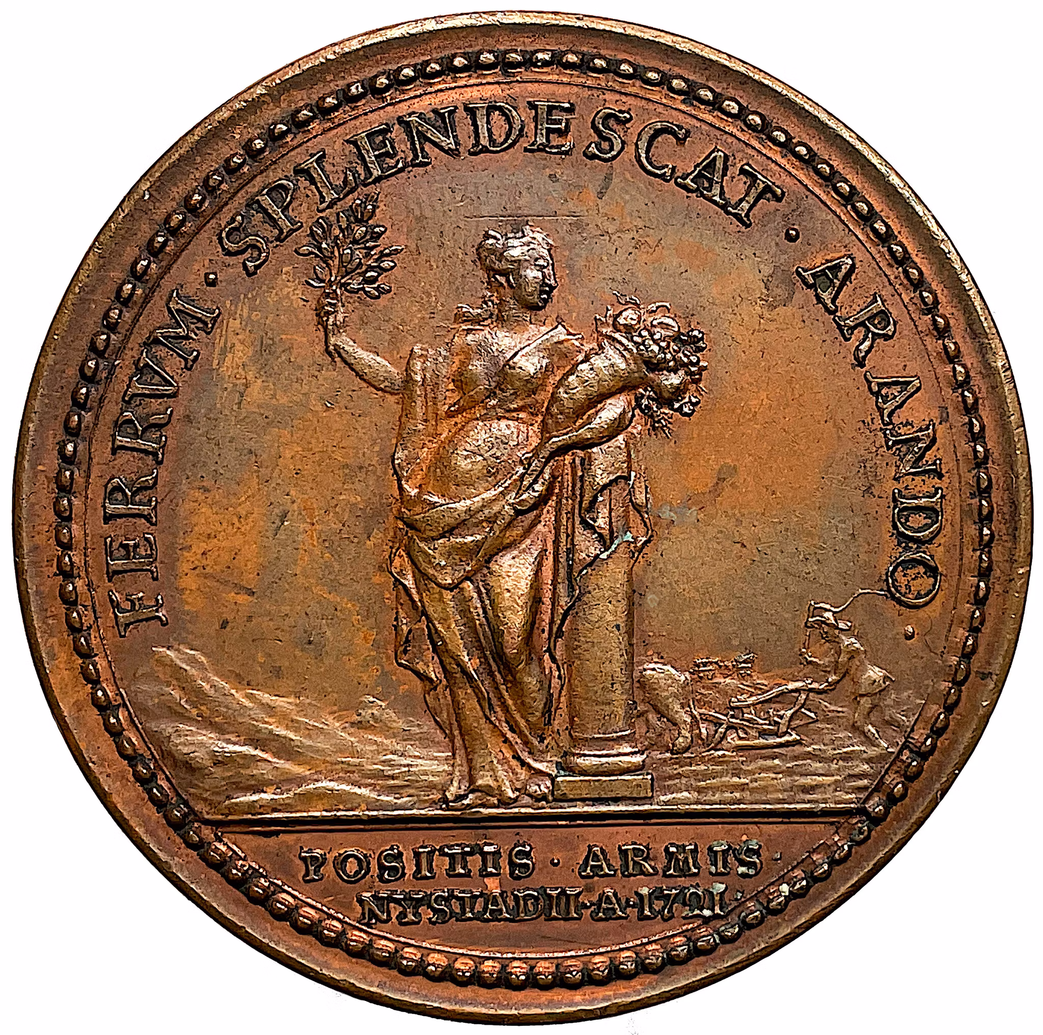 Freden i Nystad 1721 - Tidigare odokumenterad och EXTREMT RAR - av Daniel Fehrman & Johann Carl Hedlinger