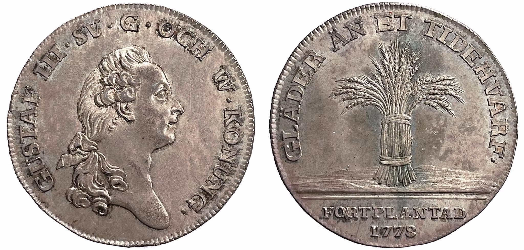 Gustav III - kastmynt 1778 - Ett ocirkulerat toppexemplar med fantastisk lyster