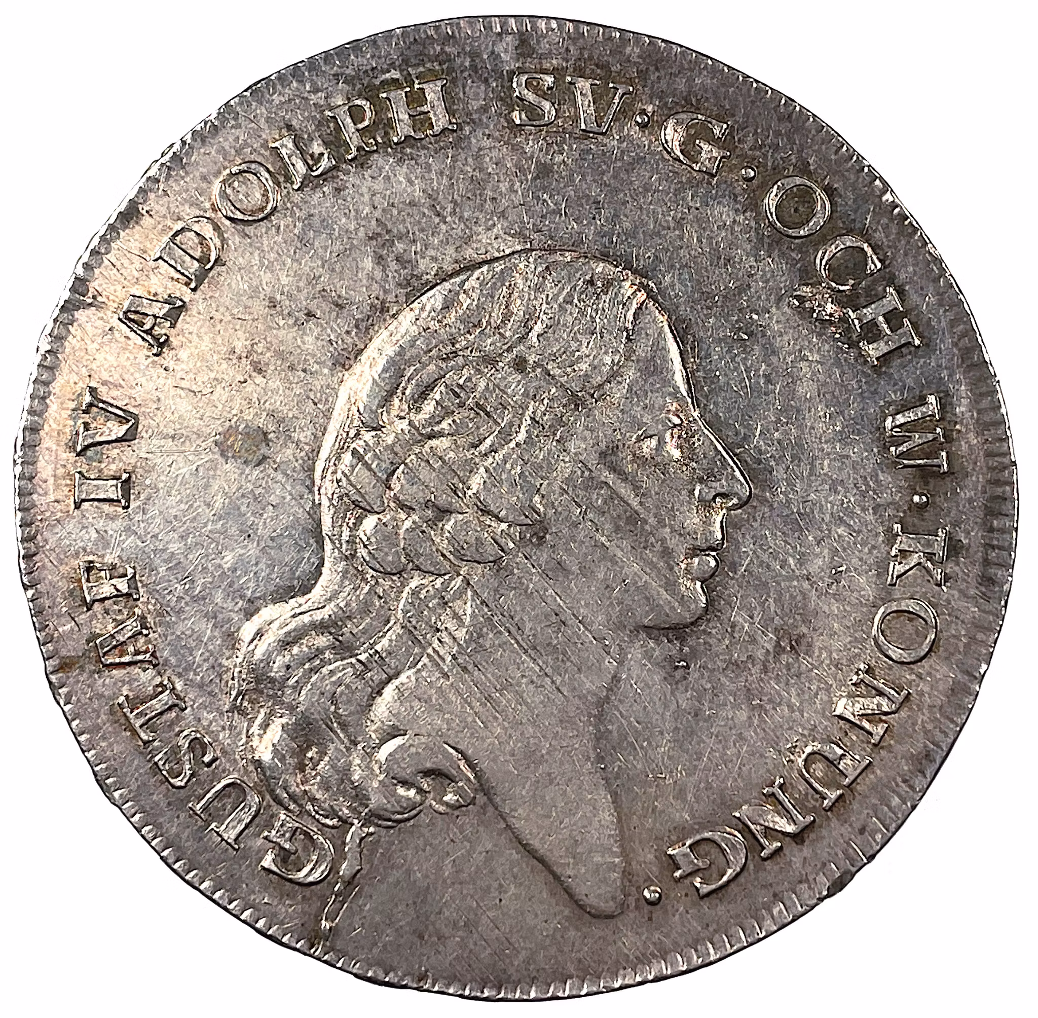 Gustav IV Adolf, Riksdaler 1796 - Ett läckert exemplar med nästan fullt bevarad präglingsglans - Ex. Kihlberg