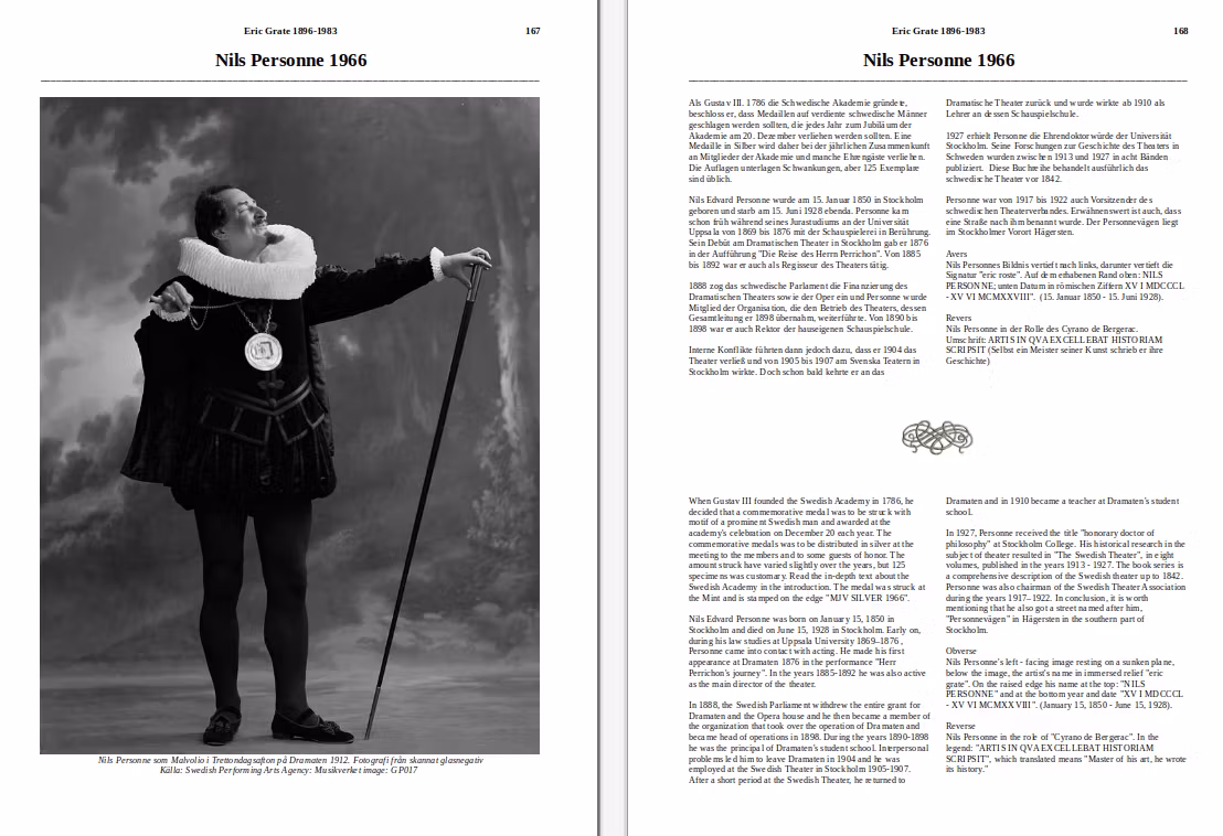 Medaljer och konstnärer - En annorlunda bok - 414 sidor - Färg - A4 - Inbunden - Nominerad till bästa numismatiska bok i världen av IAPN!