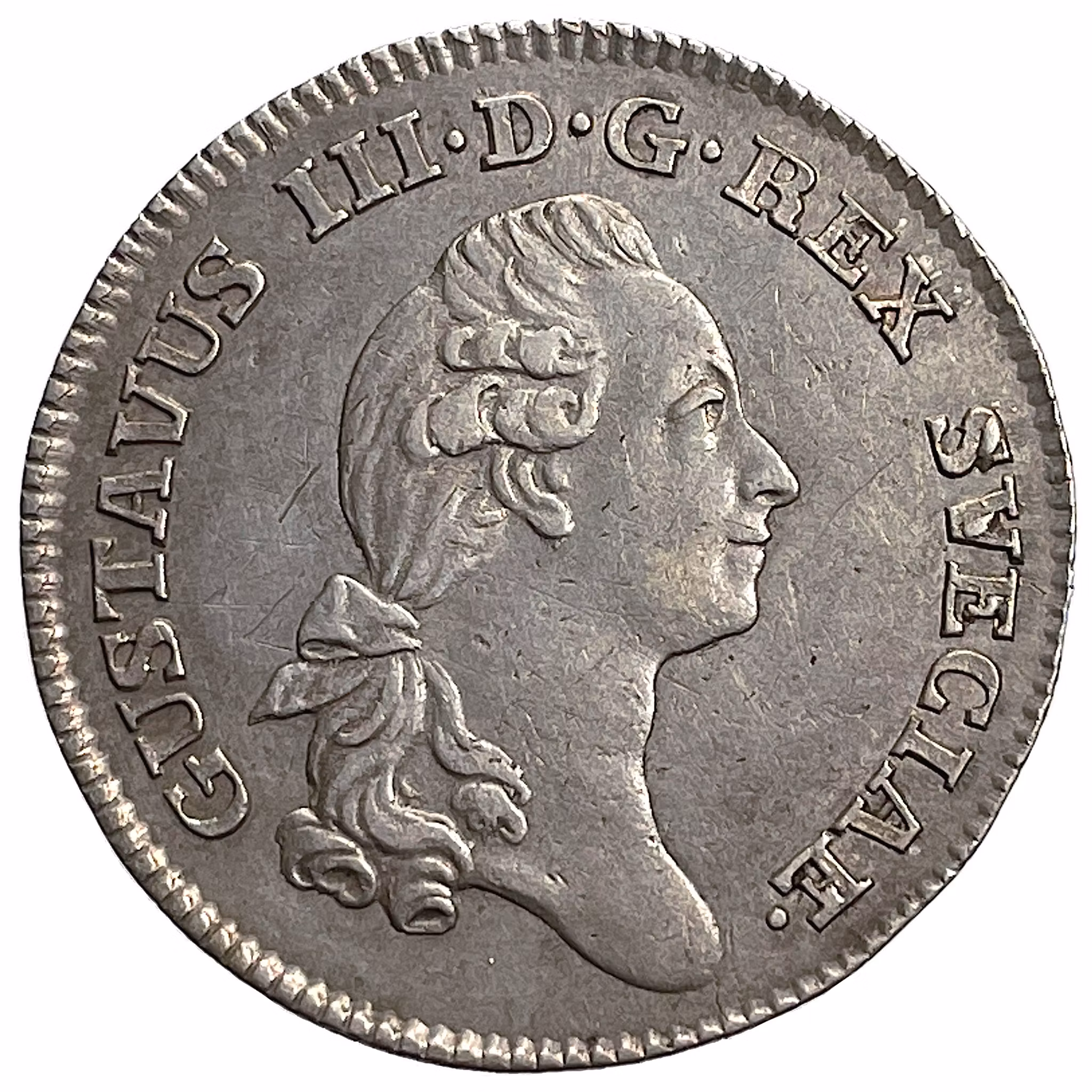 Gustav III - 1/6 Riksdaler - 16 Öre 1777 - Ett tilltalande exemplar