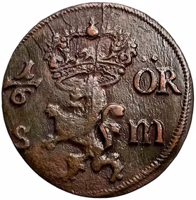 Karl XI - 1/6 Öre SM 1668 - Ett osedvanligt vackert exemplar