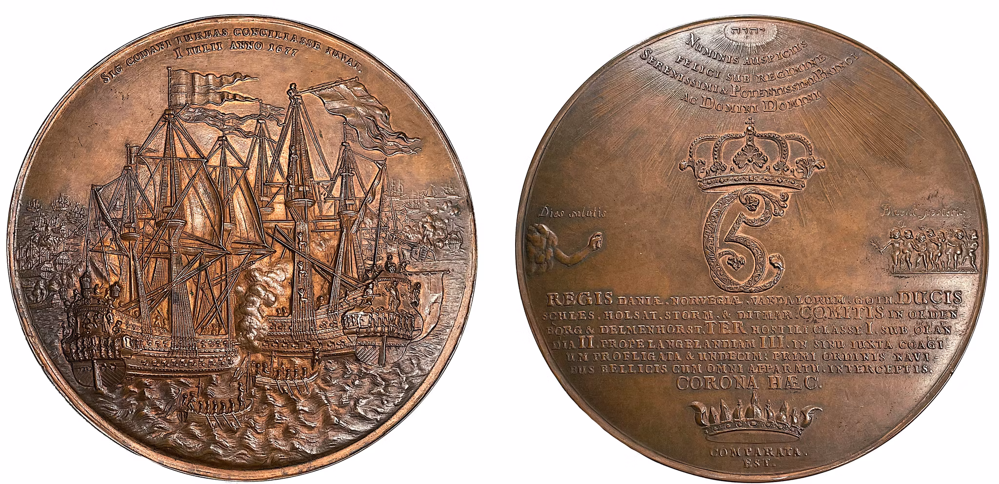 Det Skånska krigets största och mest ikoniska krigsmedalj - Sjöslagen vid Öland, Langeland och Køge 1676 -1677