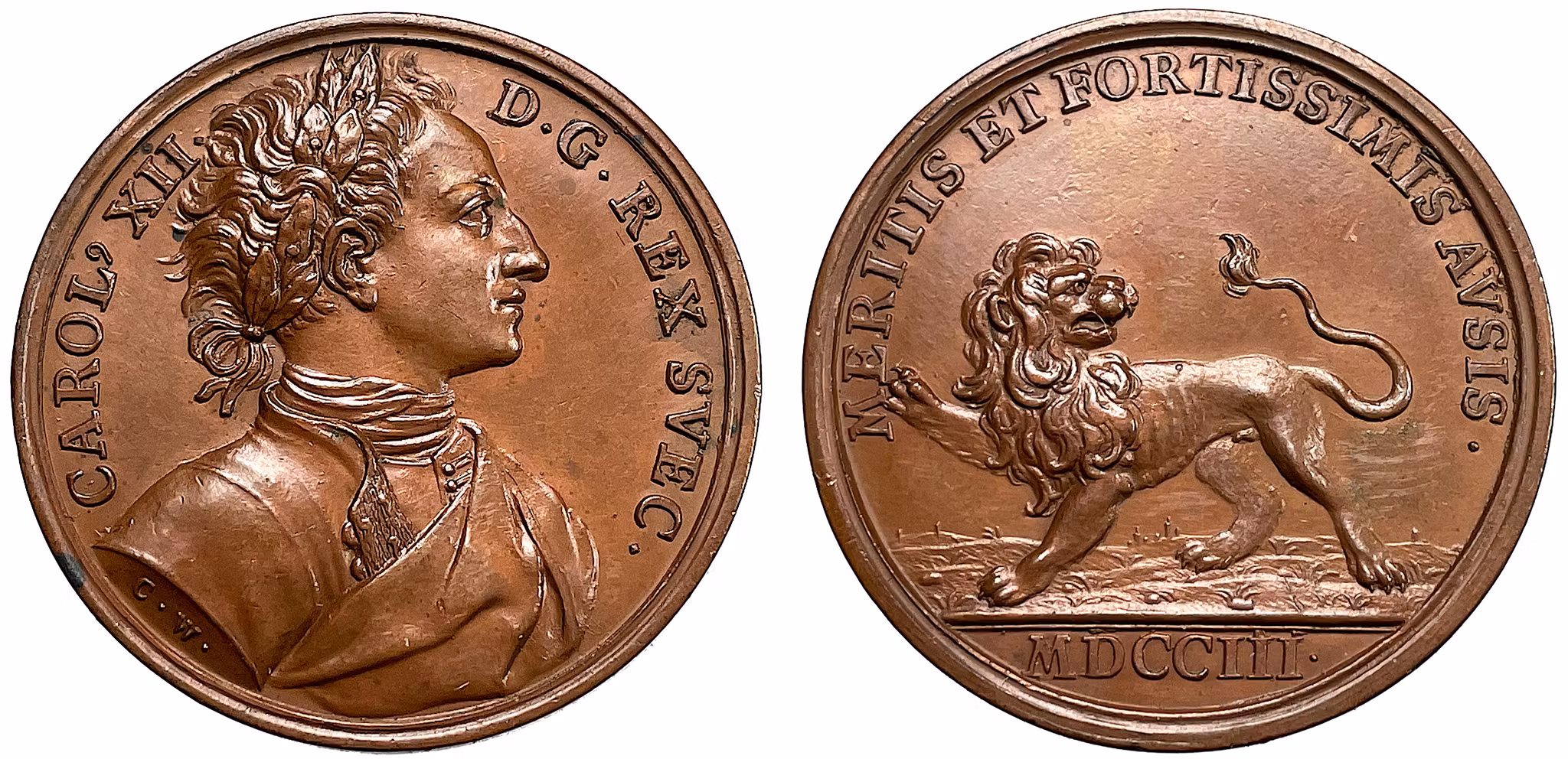 Karl XII:s segrar under åren 1700-1703 och därmed vunna hjälterykte av Christian Wermuth - RRR i brons