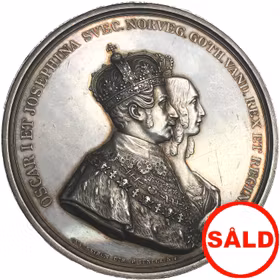 Oskar I:s och Josephinas kröning den 28 september 1844. YTTERST SÄLLSYNT - RR