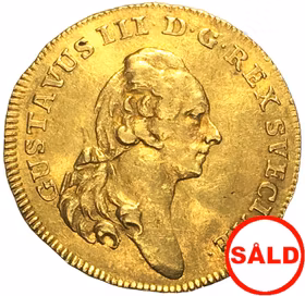 Sverige, Gustav III 1771-1792, Gulddukat 1774 med Fehrmans porträtt! XR - 2 kända privatägda exemplar