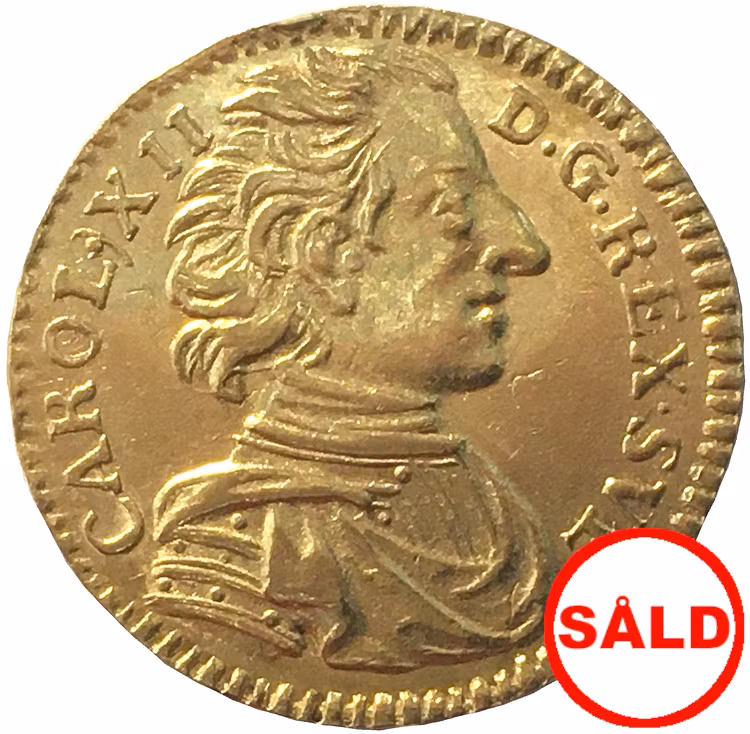 Karl XII, Dukat 1714 - VACKERT OCH TILLTALANDE EXEMPLAR