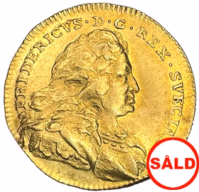 Fredrik I - Dukat 1747 med FRIDERICVS - 6 kända exemplar i privat ägo - RR