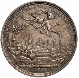 Karl XII - Efter den förkrossande segern vid Fraustadt den 13 februari 1706 tvingades Sachsarna till fred i Altranstädt de 14 september 1706 - Toppexemplar av Philipp Heinrich Müller