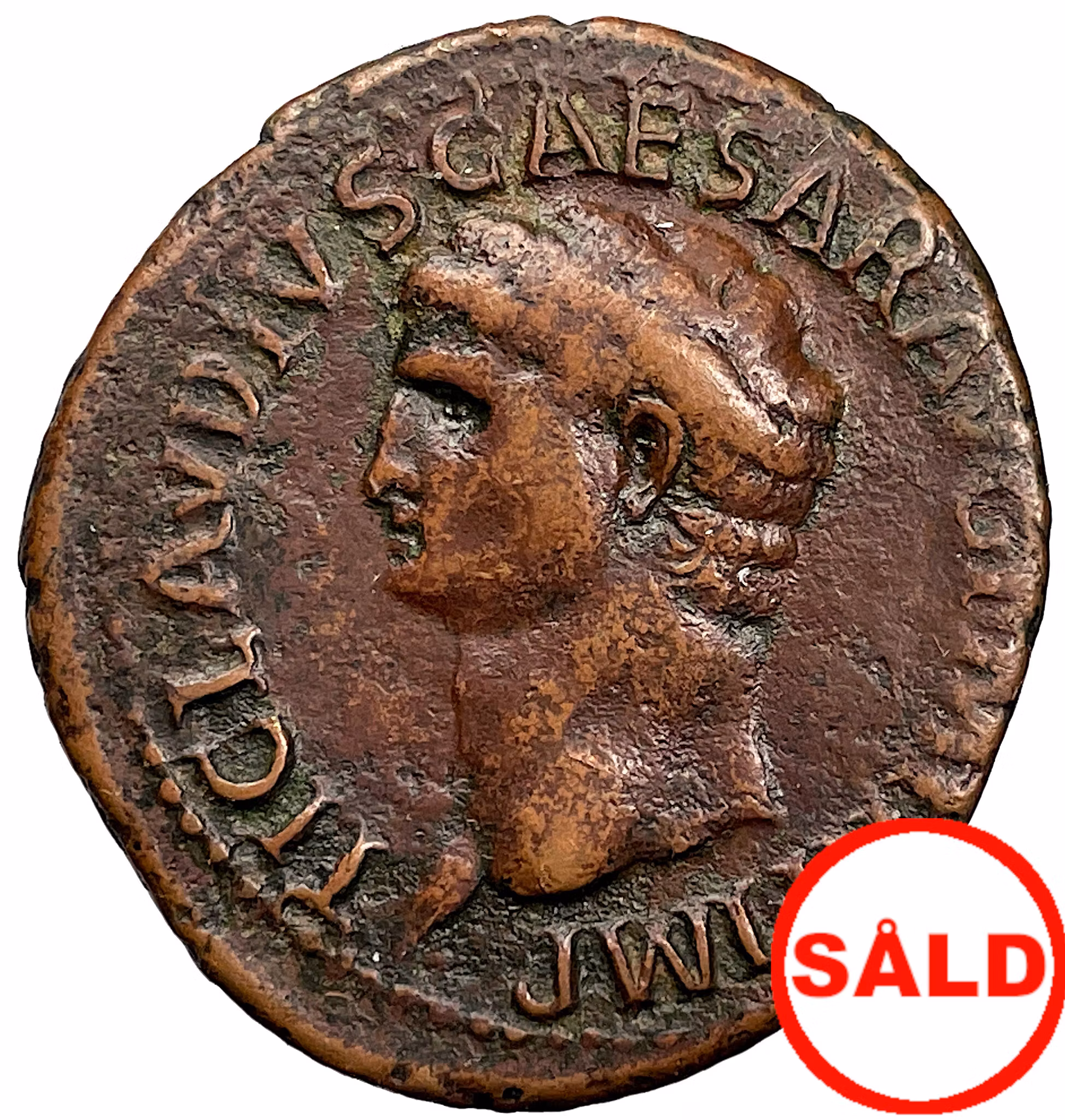 Claudius 41-54 f.Kr - As med kraftfullt och vackert porträtt