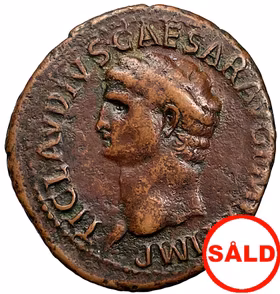 Claudius 41-54 f.Kr - As med kraftfullt och vackert porträtt