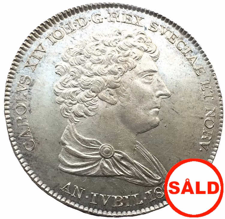 Sverige, Karl XIV Johan 1818-1844,  Jubileumsriksdaler 1821  - DRÖMEXEMPLAR