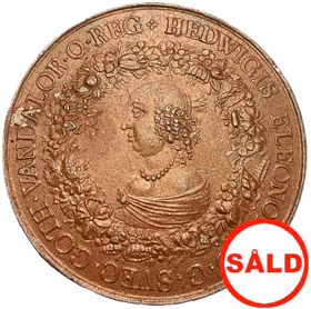 Karl X Gustav och Hedvig Eleonora minnespenning - EXTREMT SÄLLSYNT - RRR