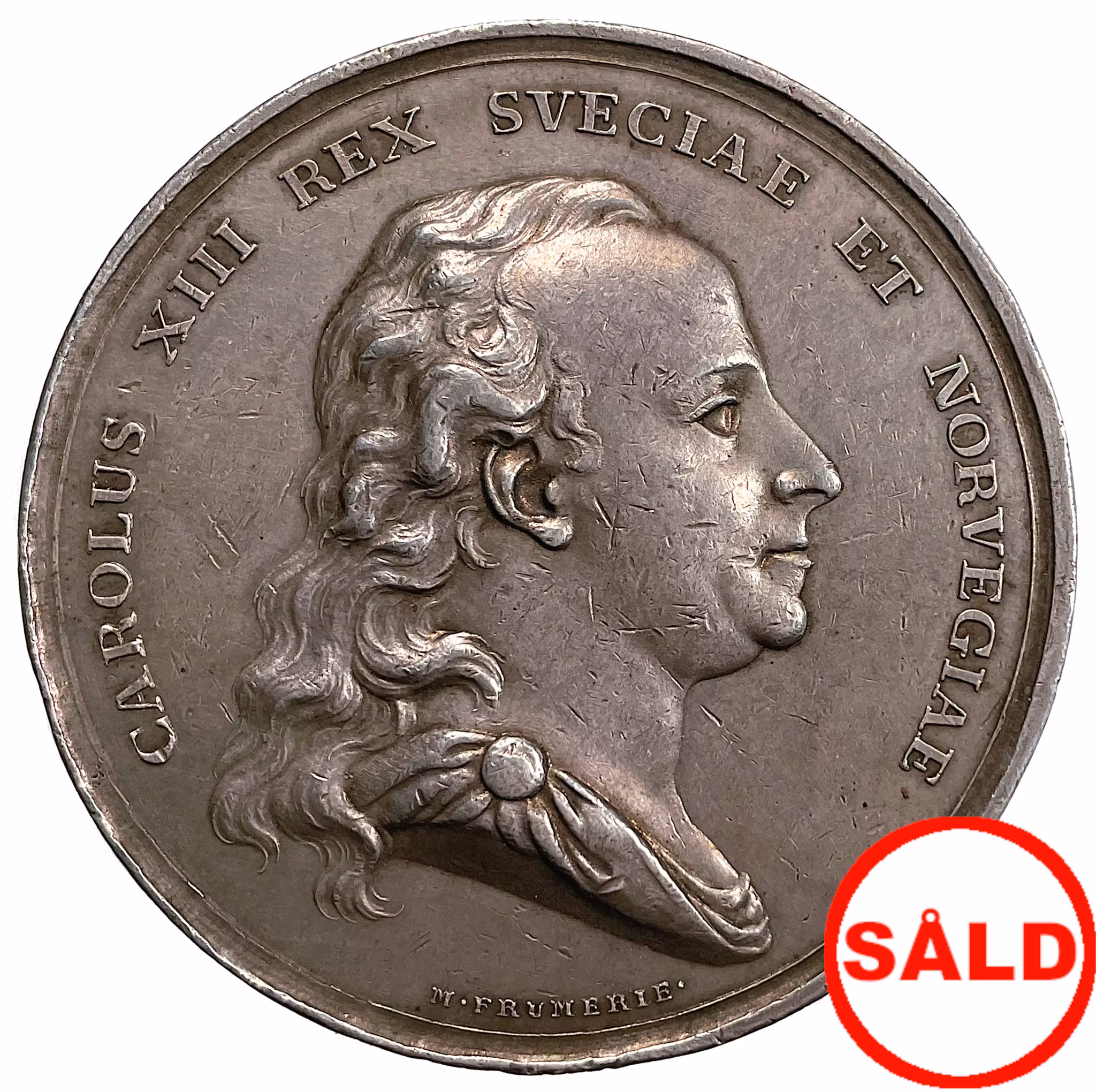 Konungens död i Stockholm den 5 februari och begravning i Riddarholmskyrkan den 20 mars 1818 av Mauritz Frumerie