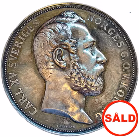 Karl XV - Världsutställningen i Stockholm 1866 graverad av John Ericsson