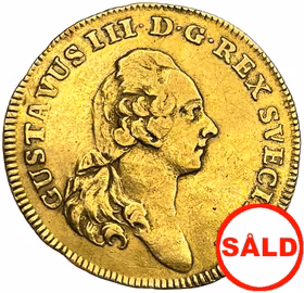 Gustav III, dukat 1774 med Fehrmans porträtt - Endast 2 kända exemplar i privat ägo - RRRR