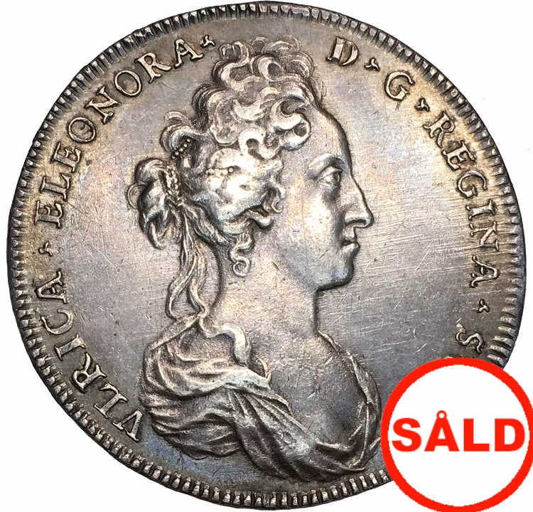 Ulrika Eleonora Riksdaler 1719 Toppexemplar med nästan full glans