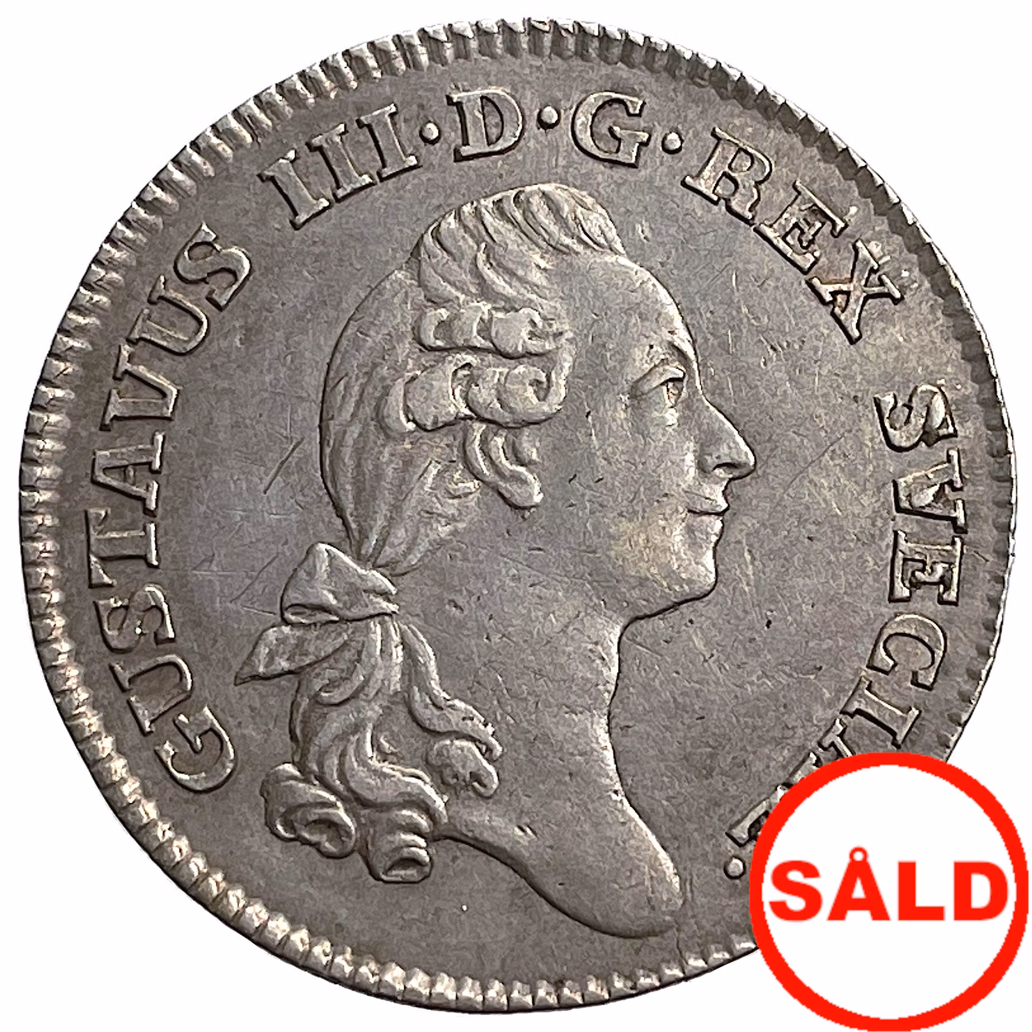 Gustav III - 1/6 Riksdaler - 16 Öre 1777 - Ett tilltalande exemplar
