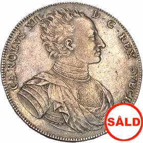 Karl XII - Riksdaler 1718 Hedlingers porträtt - Mycket vackert exemplar