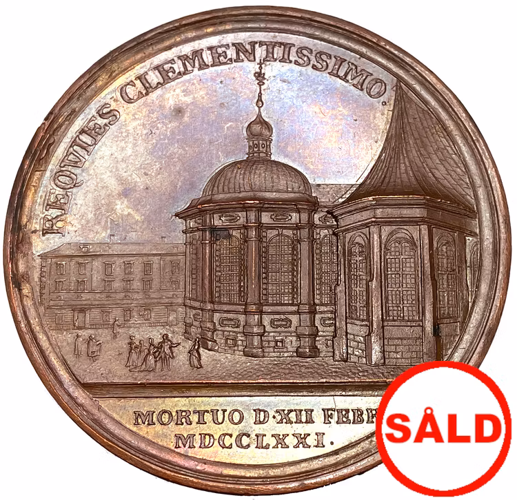 Adolf Fredriks död och begravning 1771 av Ljungberger - OCIRKULERAT TOPPEXEMPLAR och MYCKET SÄLLSYNT