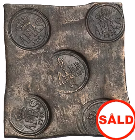 Sverige, Adolf Fredrik 1751-1771, Avesta, Plåtmynt 1/2 Daler silvermynt 1751 - VACKERT EXEMPLAR