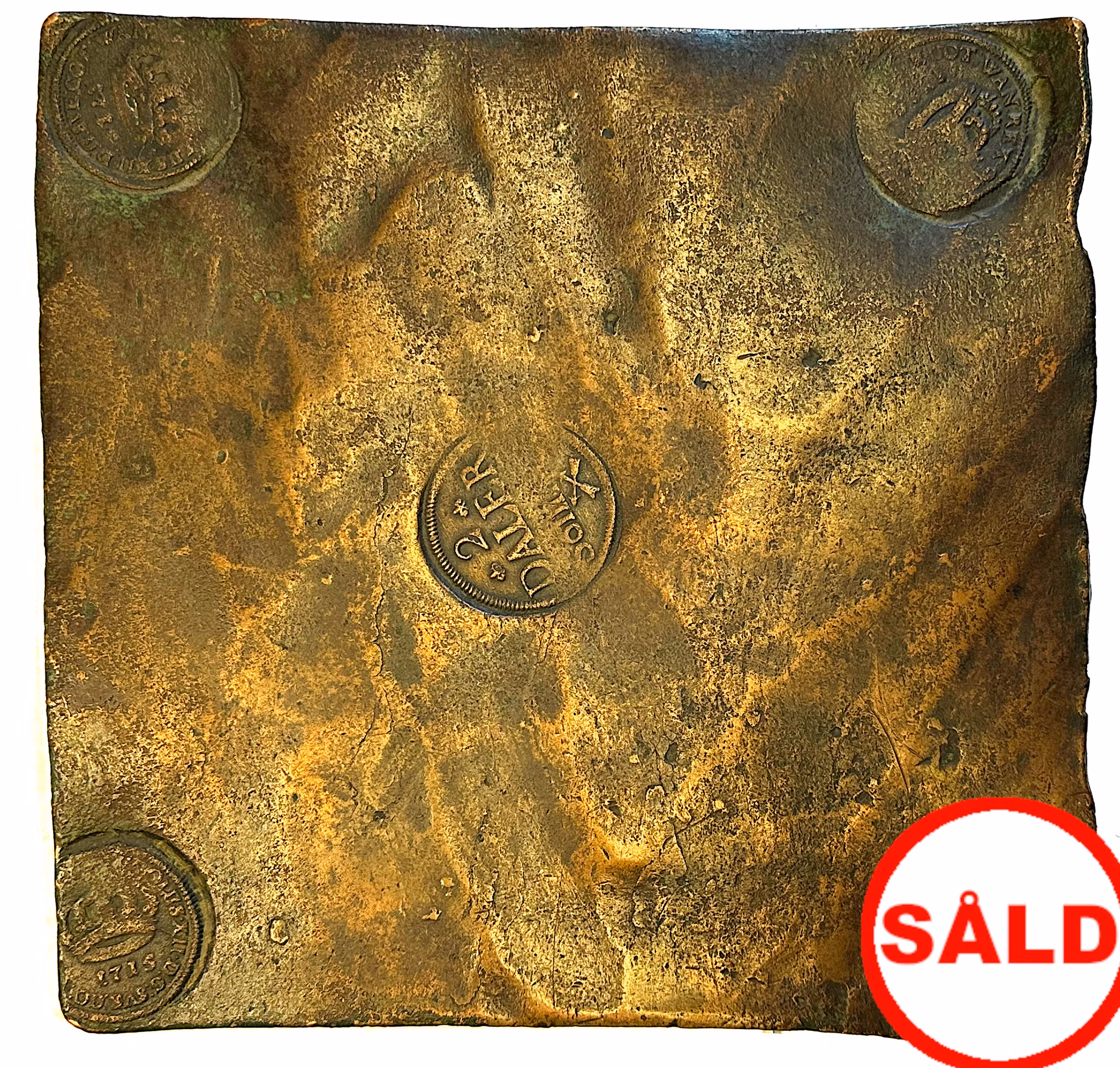 Karl XII - Plåtmynt - 2 Daler SM 1715 - Mycket sällsynt årtal - RR - Endast 8 exemplar i privat ägo