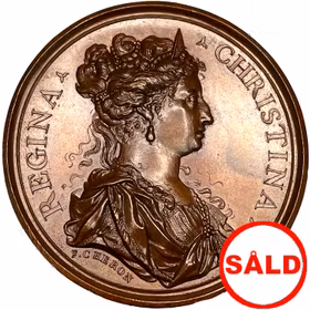 Drottning Kristina - Besöket i Paris 1656 och förhandling om kungadömet Neapel av Charles Cheron - MYCKET SÄLLSYNT och vackert ocirkulerat exemplar -