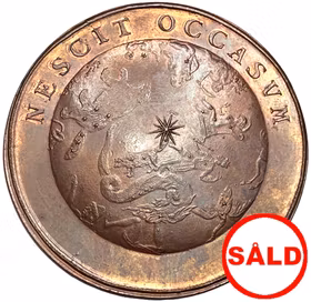 Karl XI, ca 1681 - Sveriges välstånd och självständighet - Toppexemplar graverad av Arvid Karlsteen