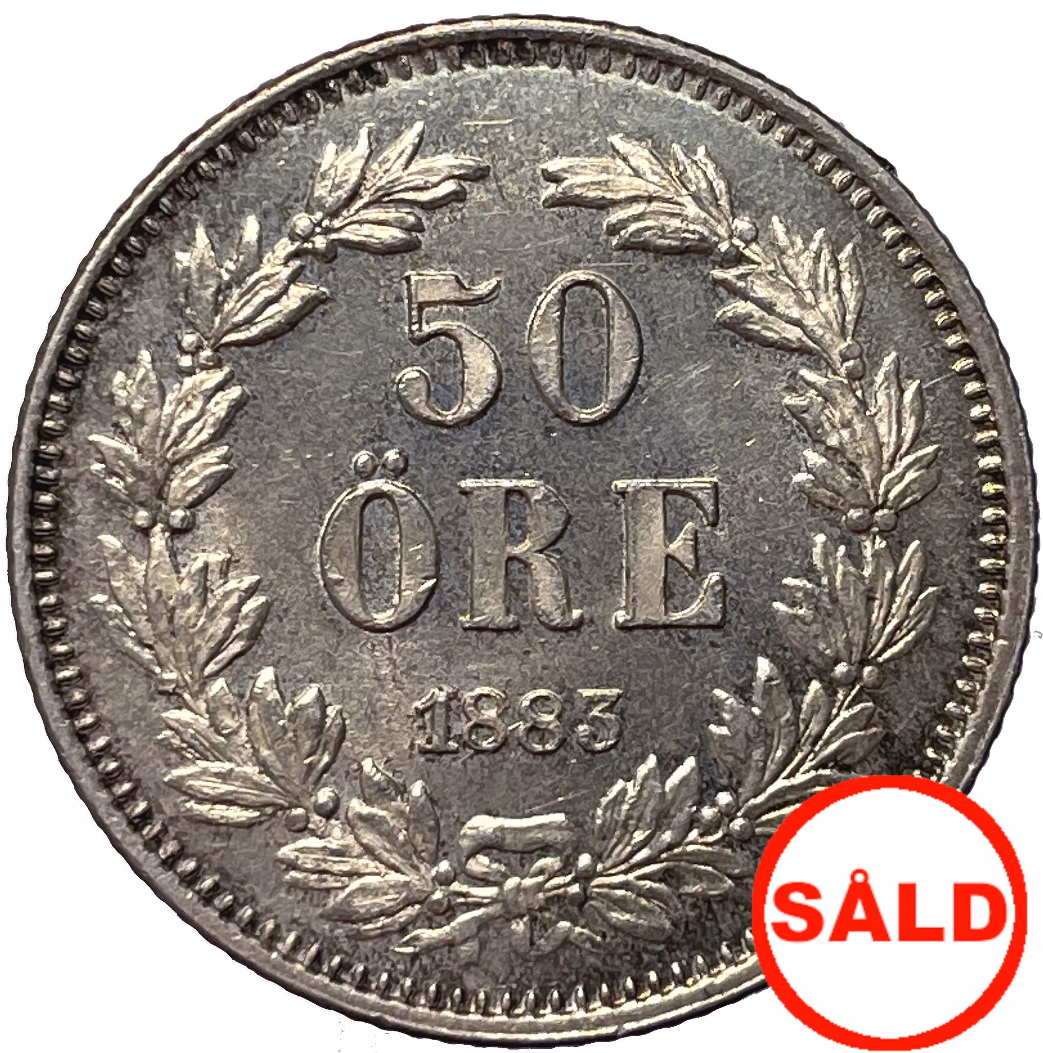 Oskar II - 50 Öre 1883 - Ett vackert ocirkulerat exemplar