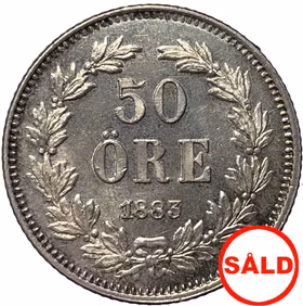 Oskar II - 50 Öre 1883 - Ett vackert ocirkulerat exemplar