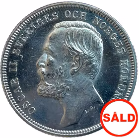 Oskar II - 1 Krona 1904 - Praktexemplar med frostad relief och djupt spegelglänsande fält