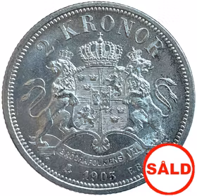 Oskar II - 2 Kronor 1903 - Ocirkulerat toppexemplar av en årgångsraritet