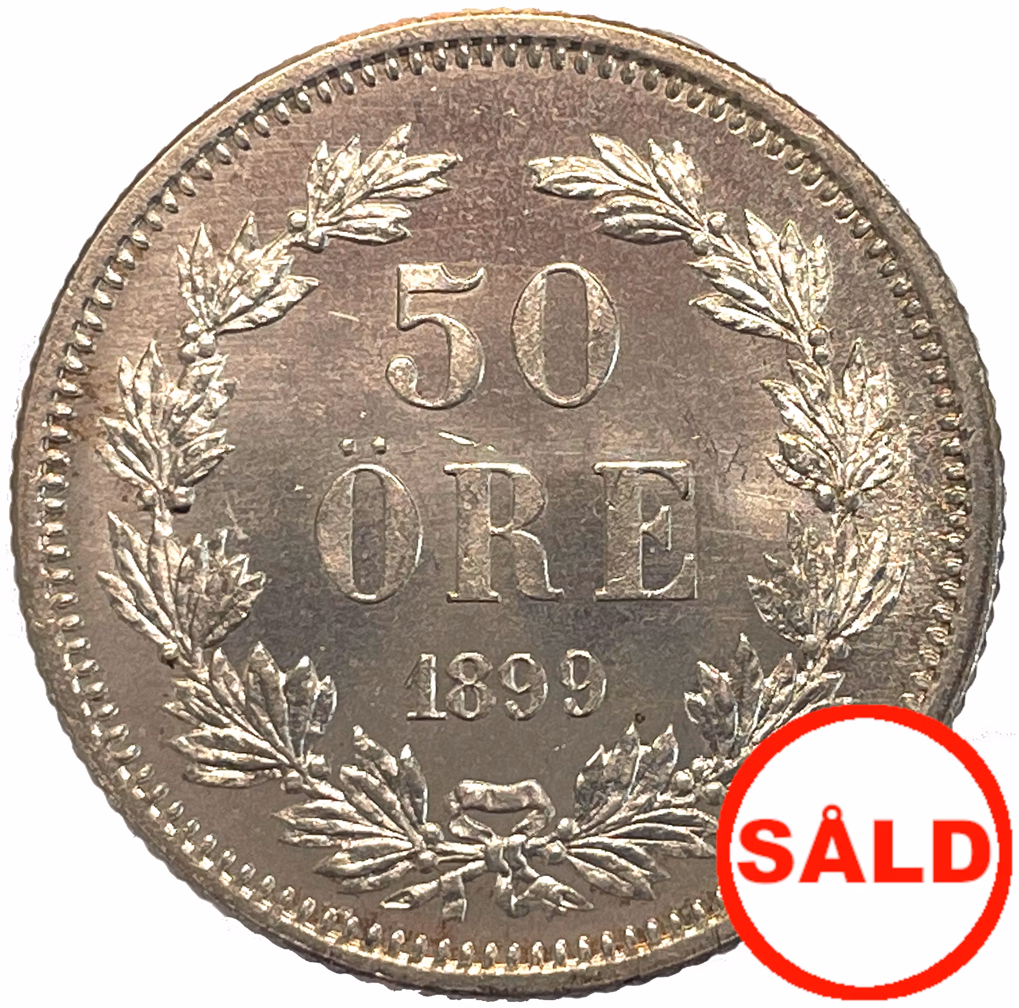 Oskar II - 50 Öre 1899 - Ett vackert ocirkulerat exemplar