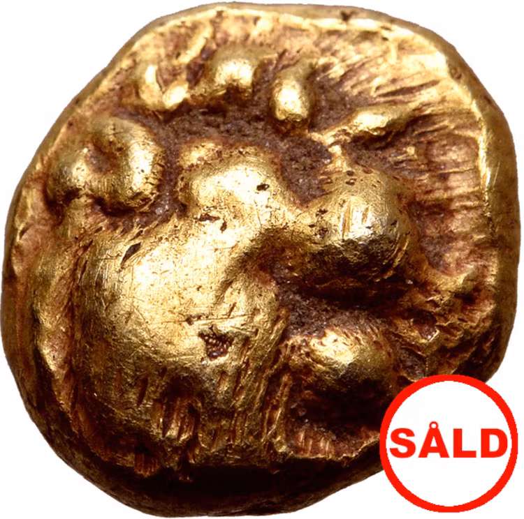 Kungadömet Lydien, Alyattes 1/12 guldstater ca 610-560 f.Kr - SÄLLSYNT