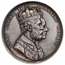 Oskar II och Sophias kröning i Trondheims domkyrka den 18 juli 1873 av Wilhelm Kullrich