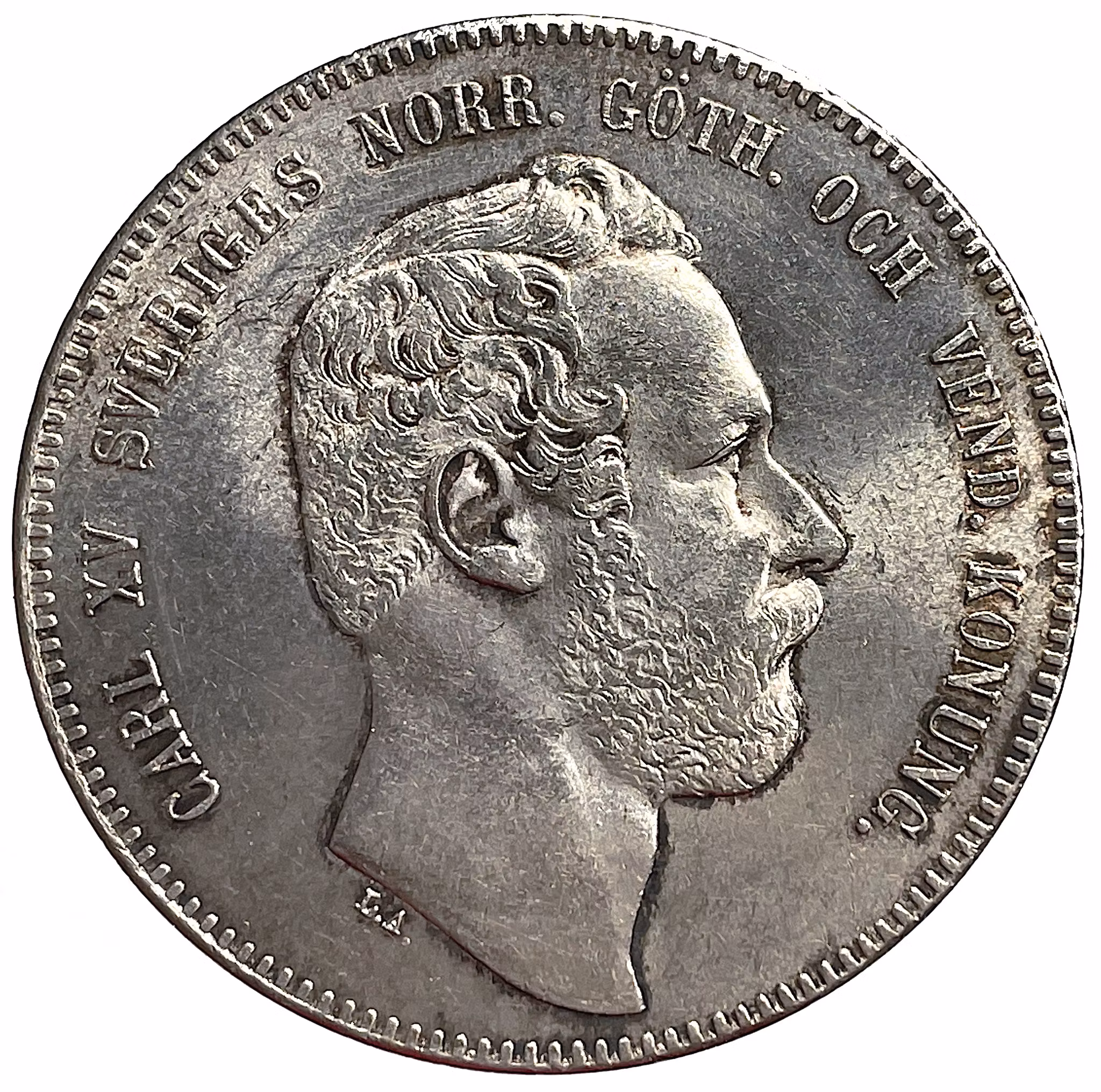 Karl XV - 4 Riksdaler riksmynt 1869 - Mycket vackert exemplar