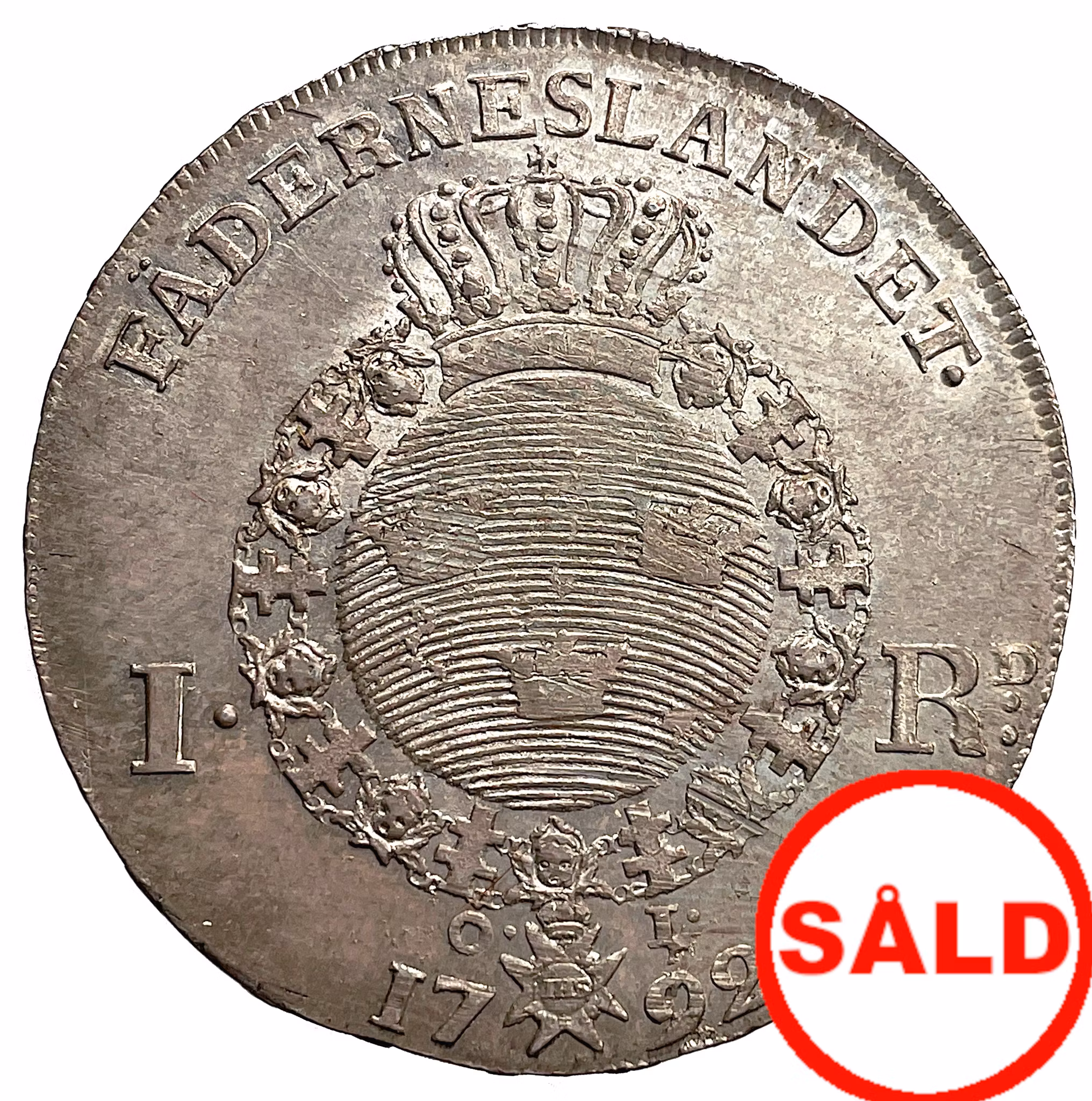 Gustav III, Riksdaler 1792 - OCIRKULERAT EXEMPLAR