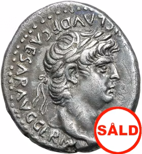 Nero & Claudius ca 63-65 e.Kr - Didrachm - MYCKET SÄLLSYNT