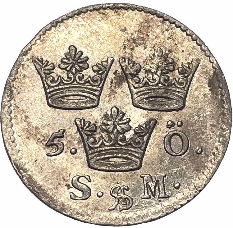 Karl XI - 5 öre SM 1691 - MYCKET VACKERT EXEMPLAR