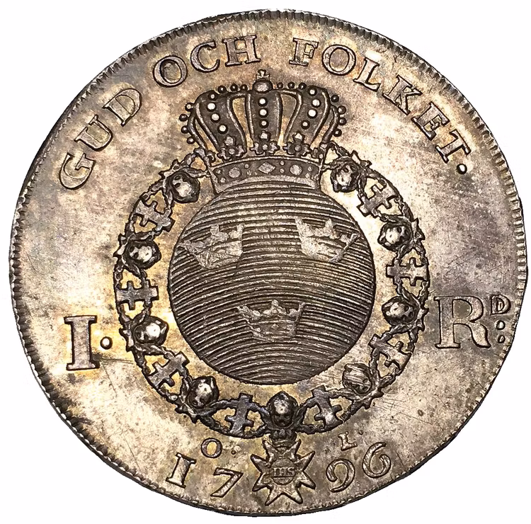Gustav IV Adolf, Riksdaler 1796 - LÄCKERT EXEMPLAR