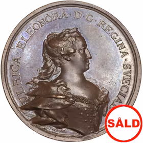 Ulrika Eleonora förestår regeringen inför Fredrik I:s resa till Hessen 1731 - XR - av Hedlinger