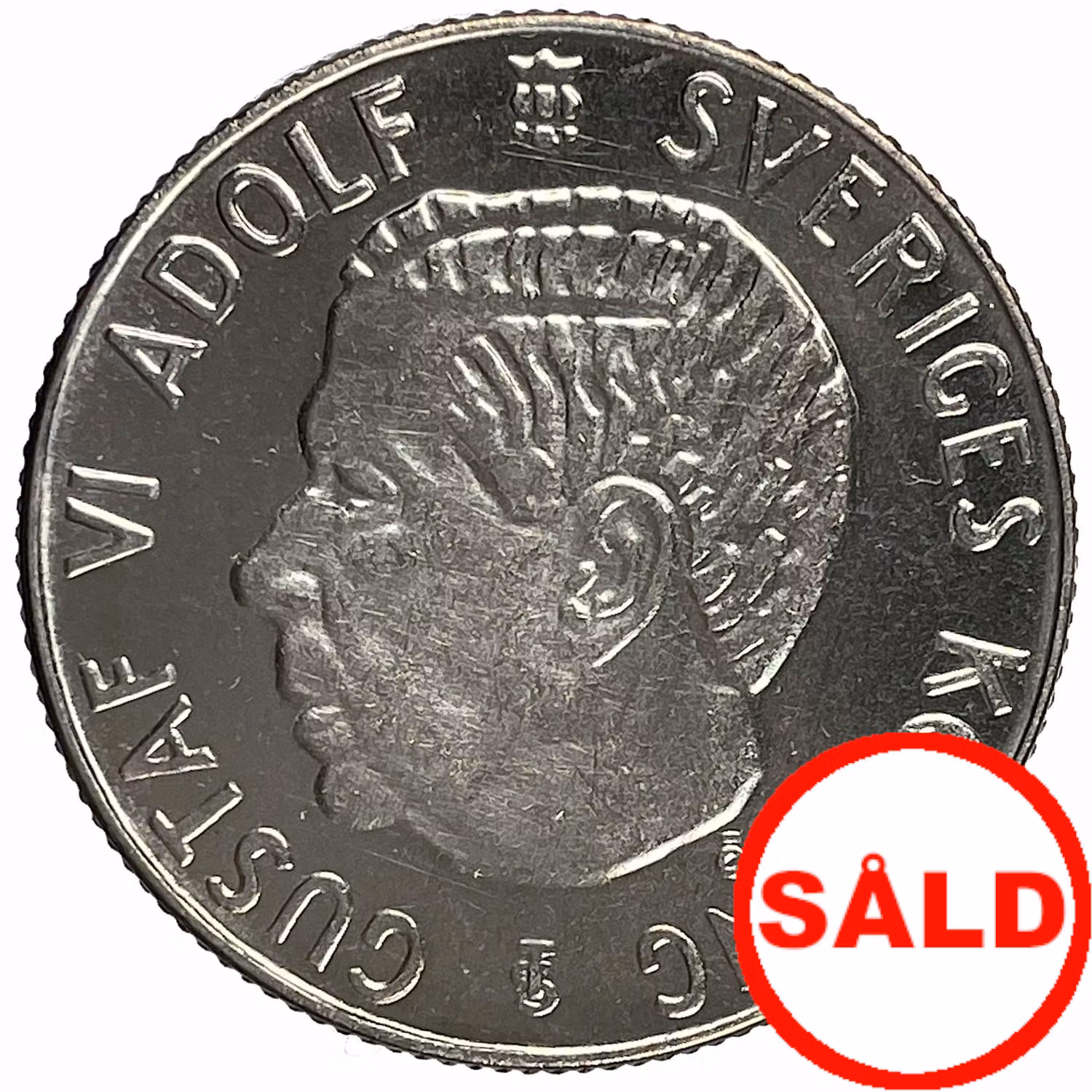 Gustav VI Adolf, 1 Krona 1959 - Djup spegelkaraktär
