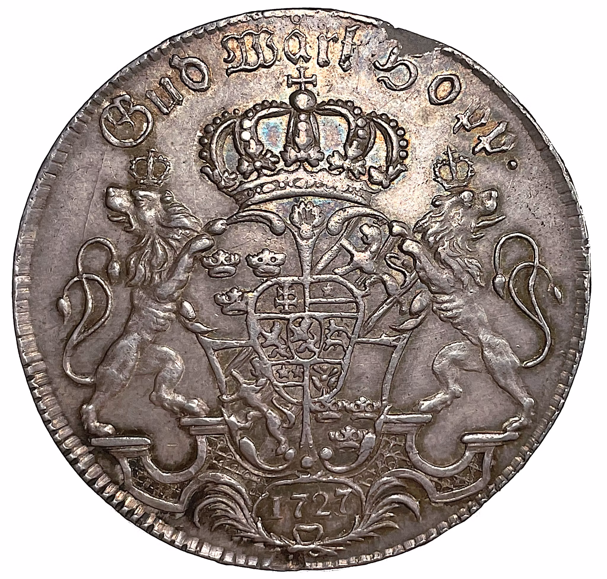 Fredrik I - Reseriksdaler 1727 - Präglade inför konungens första planerade resa till Hessen