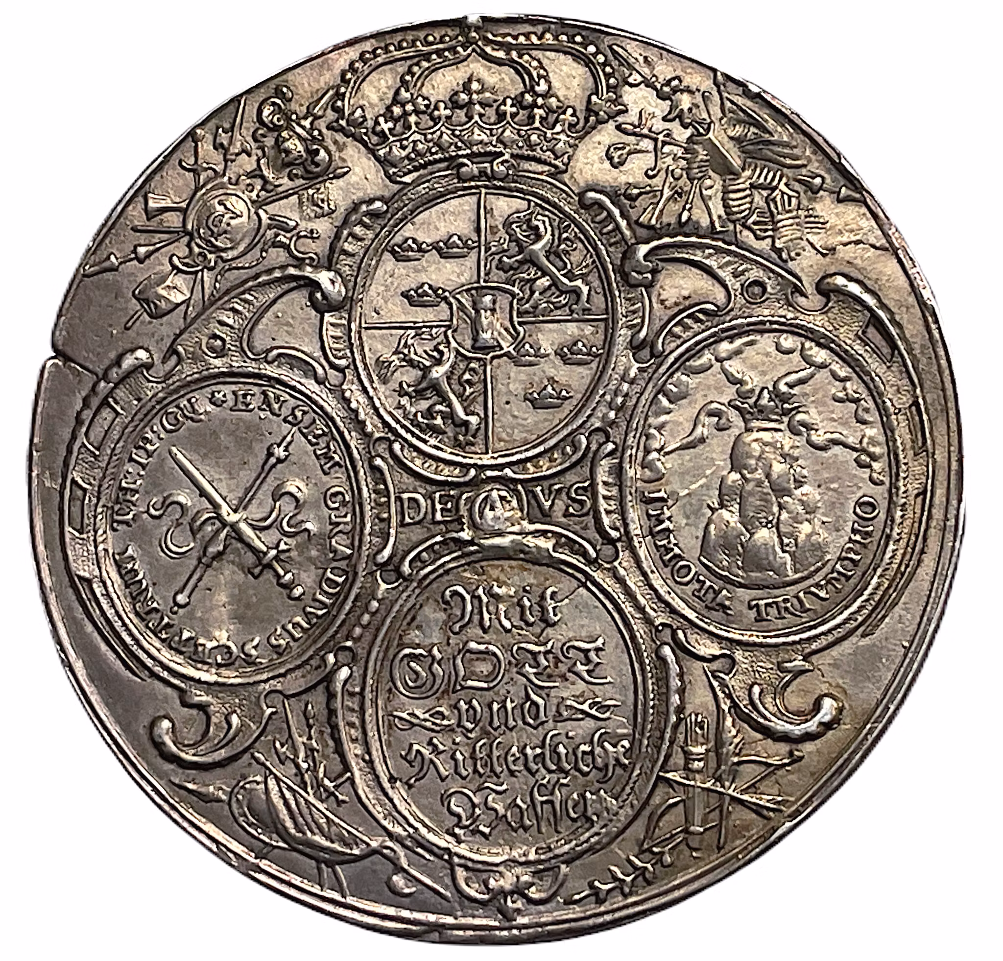 Gustav II Adolf - Segern vid Breitenfeldt 1631 av  Jean Gentil i 1/2 Talers vikt - Ett lyxexemplar för typen