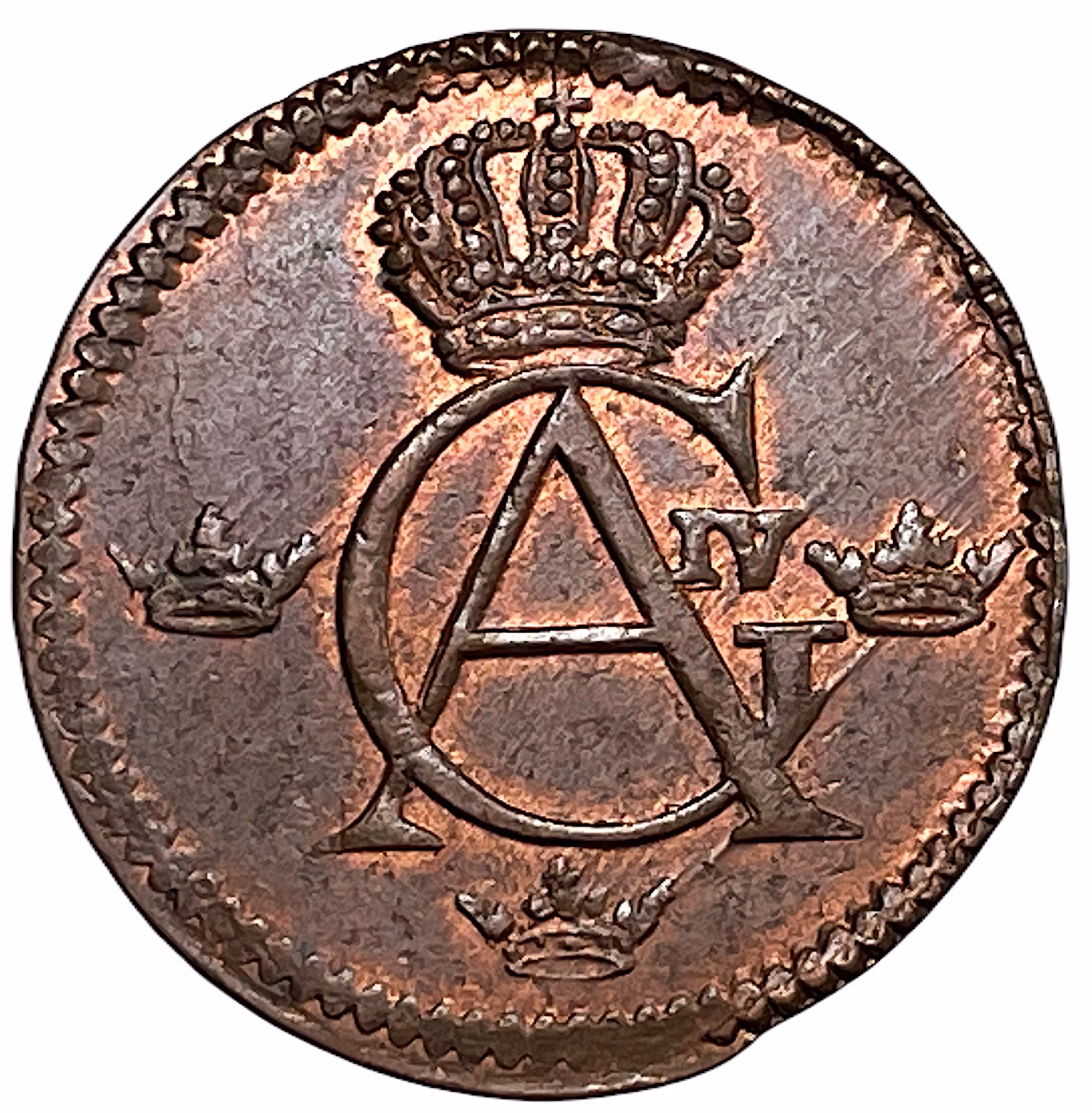 Gustav IV Adolf - 1/4 Skilling 1802 - Ett underbart och ovanligt välpräglat rött ocirkulerat exemplar