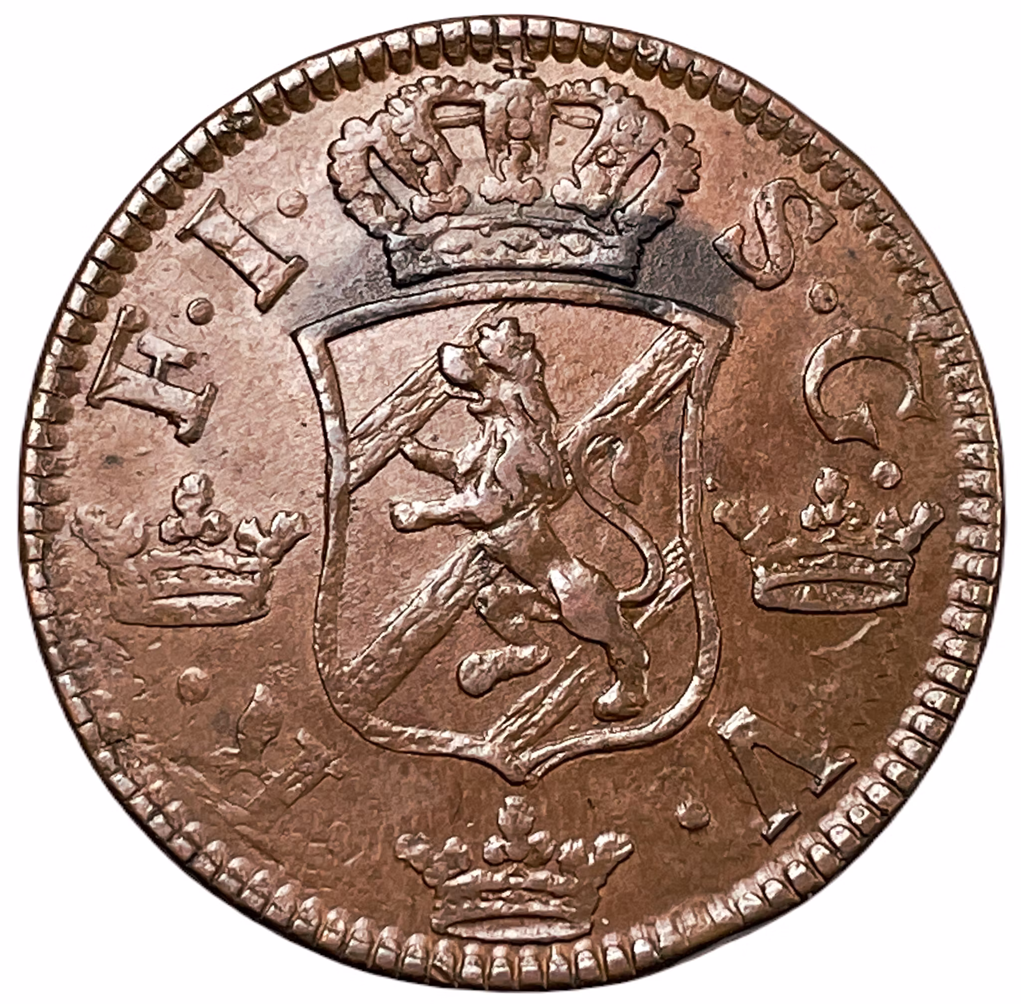 Fredrik I - 2 Öre SM 1747 - Ett osedvanligt vackert och välpräglat och centrerat exemplar med svulstig pärlkant